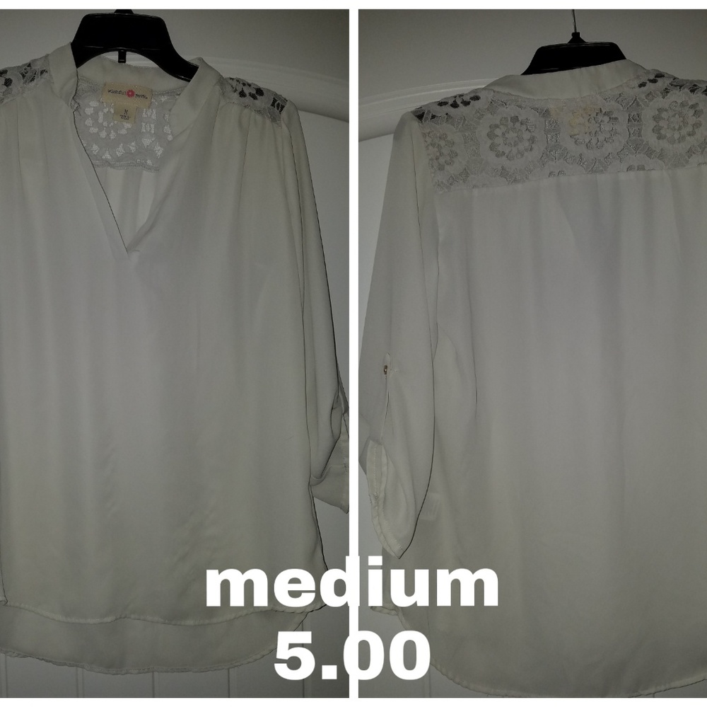 White tunic, size medium